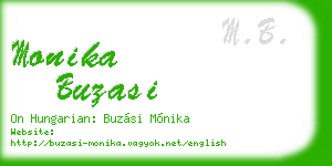 monika buzasi business card