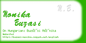 monika buzasi business card